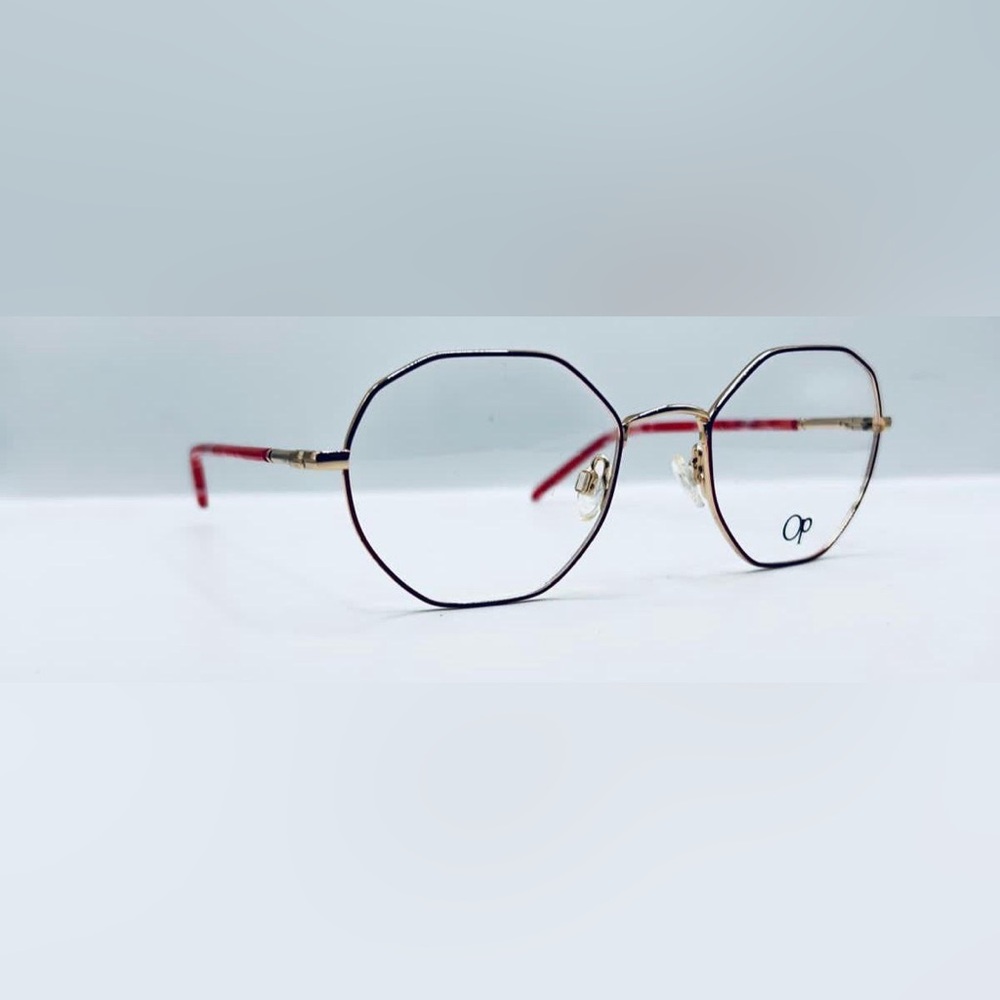 OP Gold Burgundy Geometric Sunglasses Frames Only